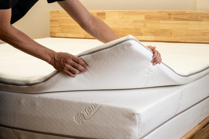 fold topper right side for latex mattress