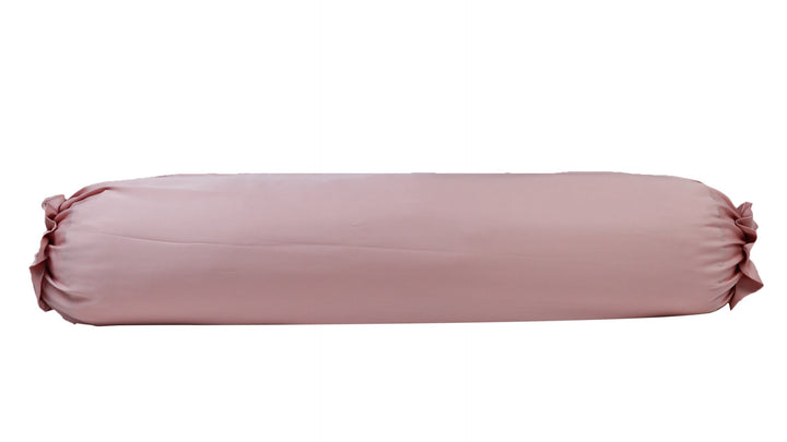 pink bolster case made out of bamboo lyocell